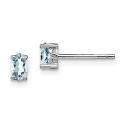 sterling-silver-rhodium-plated-oval-aquamarine-post-earrings