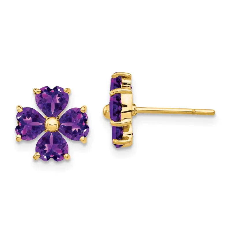 heart-shaped-amethyst-flower-post-earrings