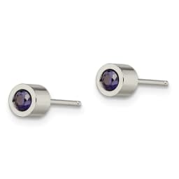 chisel-ss-polished-blue-cz-september-birthstone-post-stud-earrings