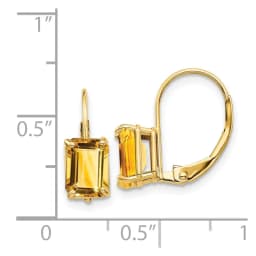 14k-emerald-cut-citrine-leverback-earrings