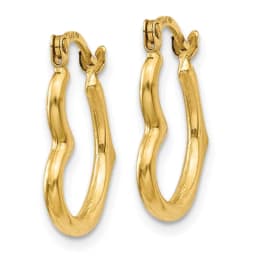 Heart Shaped Hollow Hoop Earrings