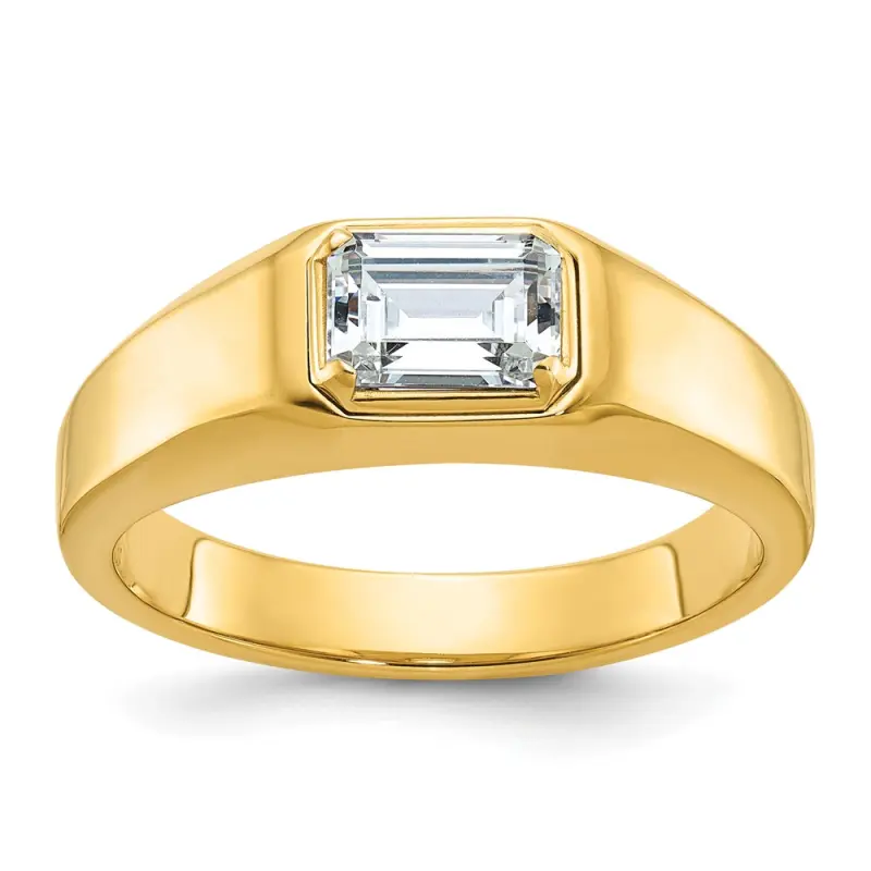 14k-men-s-polished-emerald-cut-lab-grown-diamond-ring