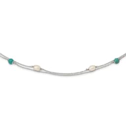 sterling-silver-rhod-plated-turquoise-fwc-pearl-w-2-in-ext-necklace
