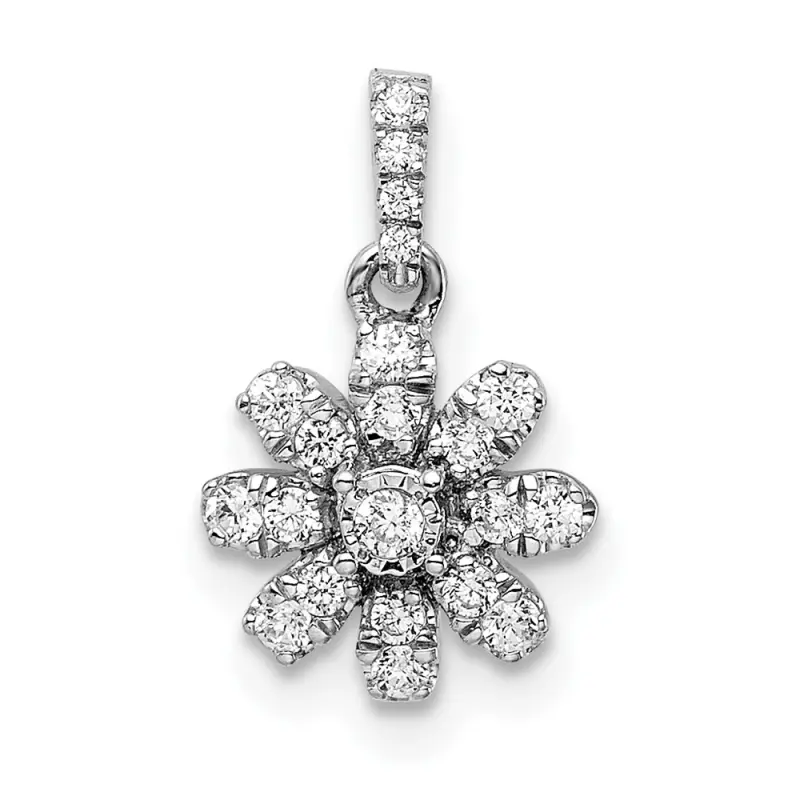 14k-white-gold-polished-diamond-flower-pendant
