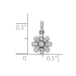 14k-white-gold-polished-diamond-flower-pendant
