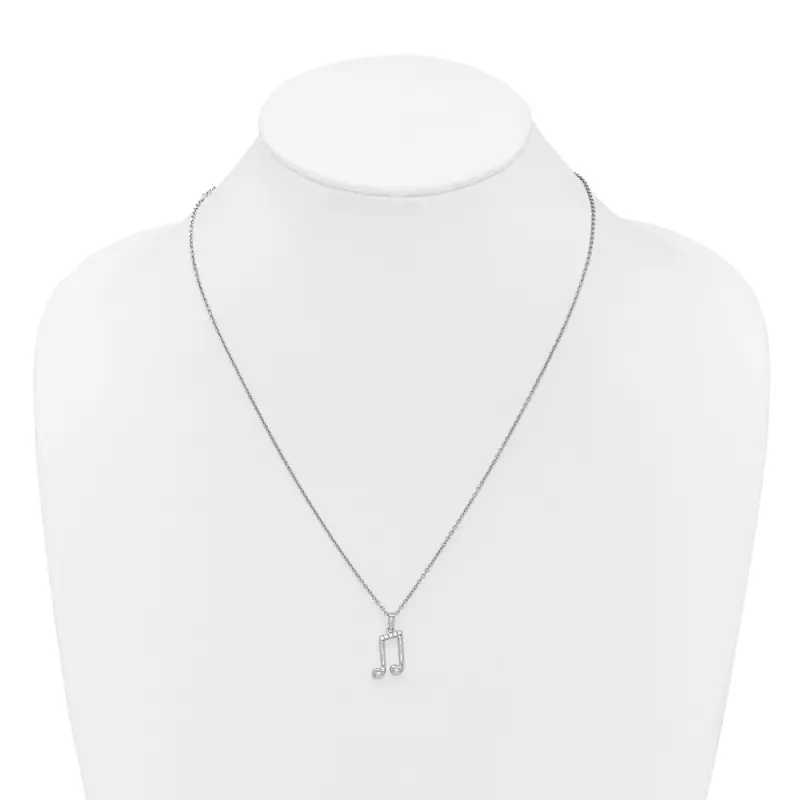 White Ice Sterling Silver Rhodium-finished 18 inch Diamond X Necklace with 2 Inch Extender