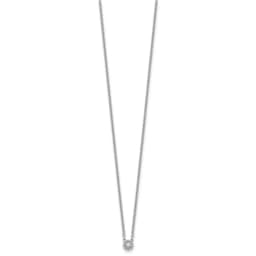 white-ice-sterling-silver-rhodium-plated-18-inch-beaded-circle-with-diamond-necklace-plus-2-inch-extender