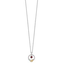 shey-couture-sterling-silver-rhodium-plated-twisted-circle-with-14k-leaf-accent-round-garnet-dangle-18-inch-with-2-inch-extension-necklace