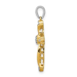 14k-two-tone-1-20ct-diamond-cross-pendant