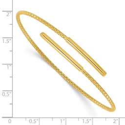 sterling-silver-gold-plated-polished-bypass-cuff-bangle