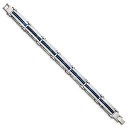chisel-stainless-steel-polished-blue-ip-plated-8-5-inch-link-bracelet