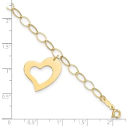 14k-yellow-gold-dangle-heart-bracelet