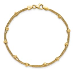 14k-gold-polished-and-diamond-cut-beads-2-strand-bracelet