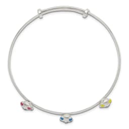 sterling-silver-multi-color-enamel-teddy-bear-adjustable-children-s-bangle