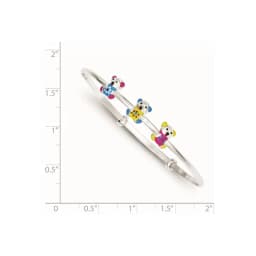 sterling-silver-multi-color-enamel-teddy-bear-adjustable-children-s-bangle