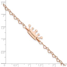 sterling-silver-rose-tone-princess-crown-heart-link-children-s-bracelet