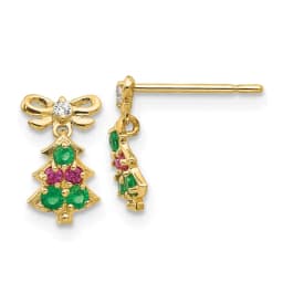 14k-madi-k-cz-children-s-christmas-tree-dangle-post-earrings