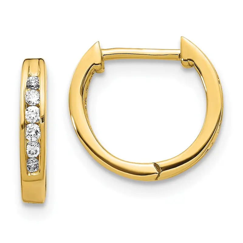14k-gold-polished-diamond-hinged-hoop-earrings