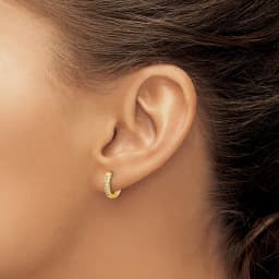 14k-gold-polished-diamond-hinged-hoop-earrings