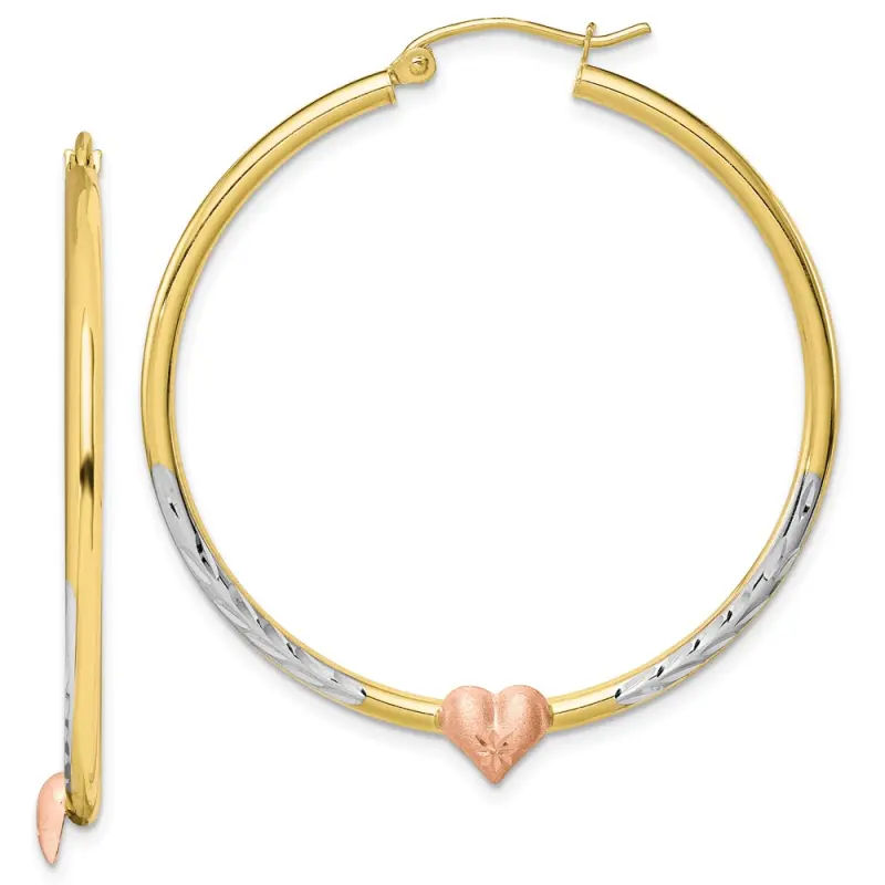 10k-two-tone-white-rhodium-d-c-heart-hoop-earrings