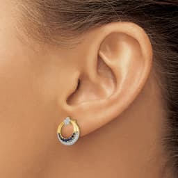 14k-polished-sapphire-and-diamond-star-and-circle-post-earrings