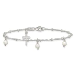sterling-silver-polished-and-beaded-glass-pearl-and-cross-bracelet