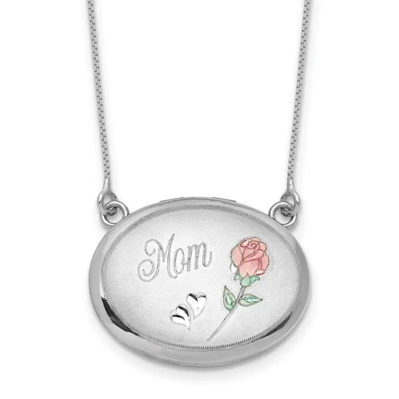 ss-rh-pl-20mm-oval-mom-epoxy-flower-locket-w-2-in-ext-necklace