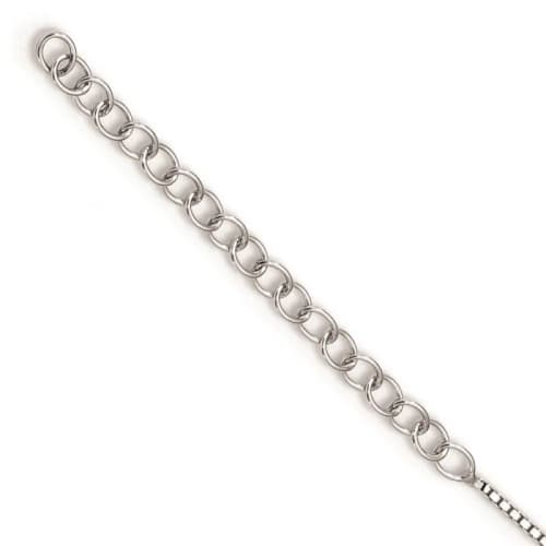 White Night Sterling Silver Rhodium-finished Champagne Diamond Heart 18 Inch Necklace with 2 Inch Extender