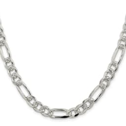 sterling-silver-rhodium-plated-8mm-pav‚-flat-figaro-chain