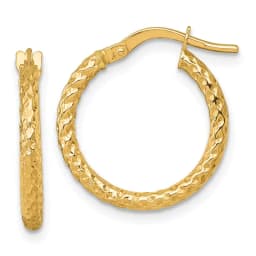 14k-polished-diamond-cut-textured-2-00-x-18mm-tube-hoop-earrings