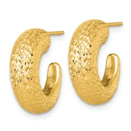 14k-polished-diamond-cut-hollow-c-hoop-post-earrings