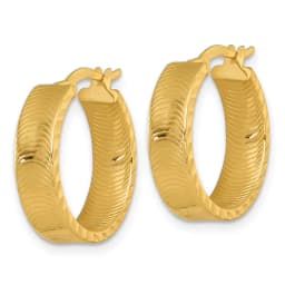 14k-polished-5-0-x-18mm-diamond-cut-textured-tube-hoop-earrings