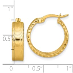 14k-polished-5-0-x-18mm-diamond-cut-textured-tube-hoop-earrings