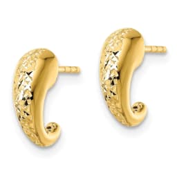14k-polished-diamond-cut-hollow-j-hoop-post-earrings