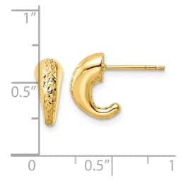 14k-polished-diamond-cut-hollow-j-hoop-post-earrings