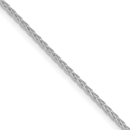 Sterling Silver Rhodium-finished 1.7mm Diamond-cut Round Spiga Chain(6.75 Grams)
