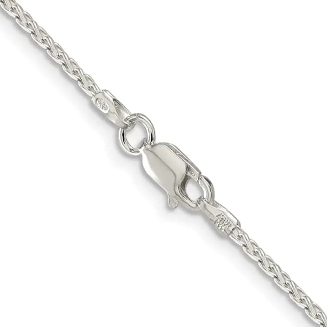 Sterling Silver Rhodium-finished 1.7mm Diamond-cut Round Spiga Chain(6.75 Grams)
