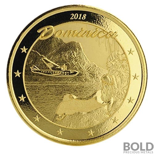 2018 EC8 Dominica Nature Isle 1 oz Gold BU