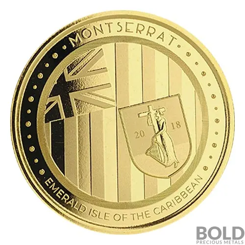 2018 EC8 Montserrat Emerald Isle 1 oz Gold BU