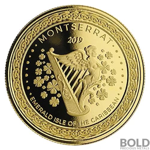 2019 EC8 Montserrat Emerald Isle 1 oz Gold BU