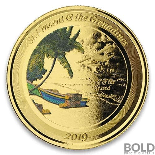 2019 EC8 St Vincent Grenadines Seaplane 1 oz Gold Proof (Colored)