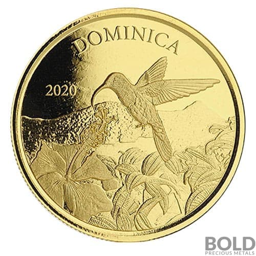 2020 EC8 Dominica Humming Bird 1 oz Gold BU