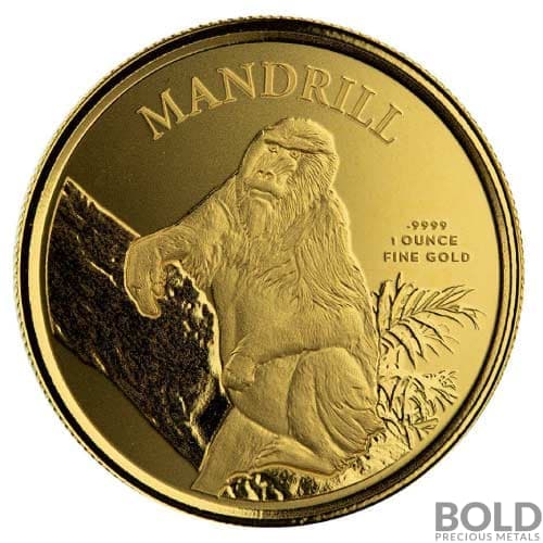 2021 Cameroon Mandrill Monkey 1 oz Gold BU