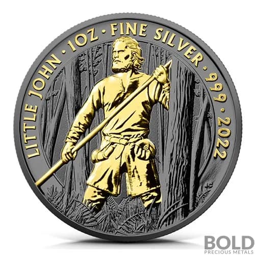 2022 Great Britain Ruthenium Myths & Legends: Little John 1 oz Silver BU
