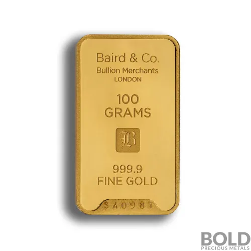 Gold Bar Baird - 100 gram
