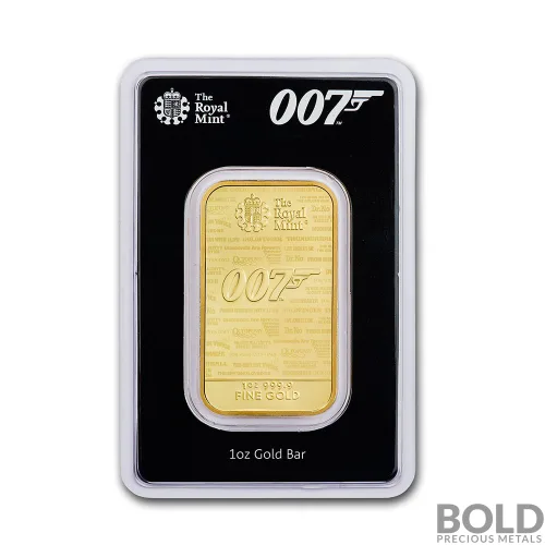 2020 James Bond No Time To Die 1 oz Gold Bar