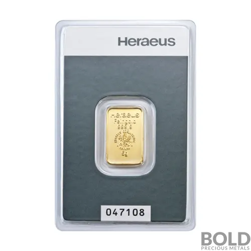 Gold Bar Heraeus - 5 Gram (In Assay)
