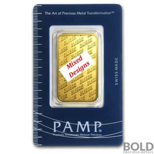 Gold Bar PAMP (Mixed Designs) - 1 oz