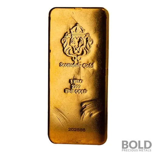 Gold Cast Bar Scottsdale Lion - 1 Kilo