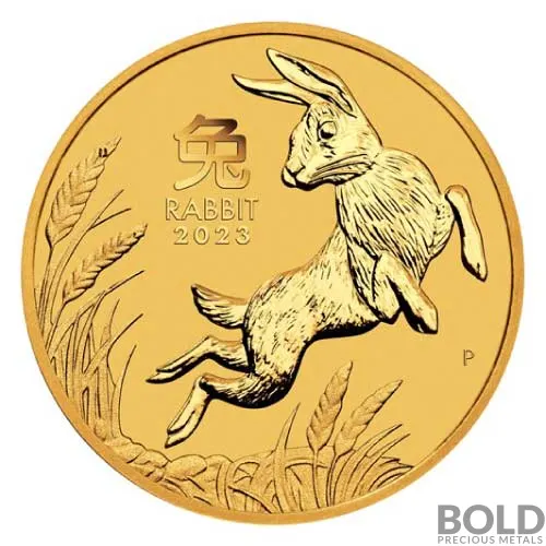 2023 Gold 1 oz Perth Lunar Year of the Rabbit BU